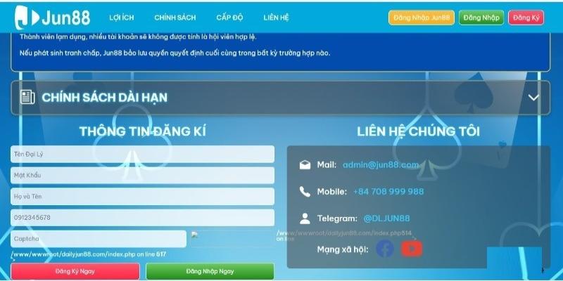 Đại lý Jun88 - Cơ hội hợp tác làm việc thu nhập khủng 4 Hướng dẫn đăng ký đại lý cực nhanh